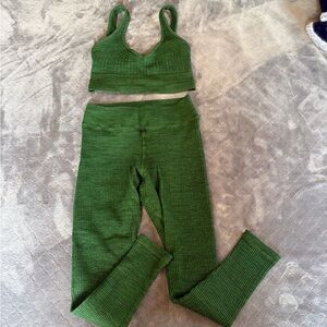 Avocado Margot Melange Legging and Margot Melange Plunge Bra